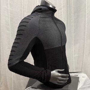 Stylish Black and Gray Zip-Up Jacket